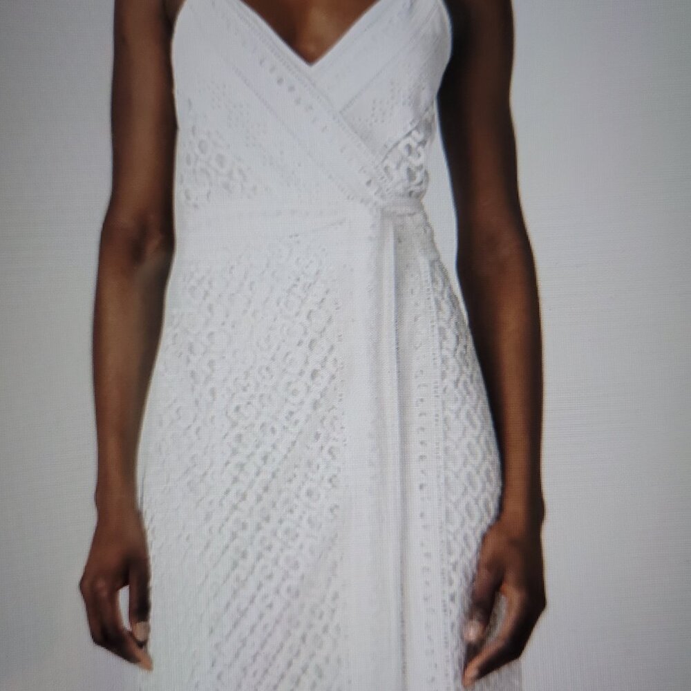 White Evangelia White Wrap Dress by Diane Von Furstenberg - Picture 4 of 15